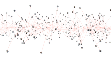 Abstract digital background of points and lines. Glowing plexus. Big data. Network or connection.