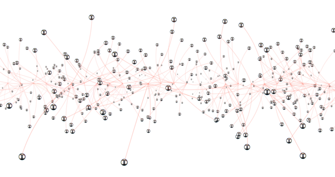 Abstract digital background of points and lines. Glowing plexus. Big data. Network or connection.