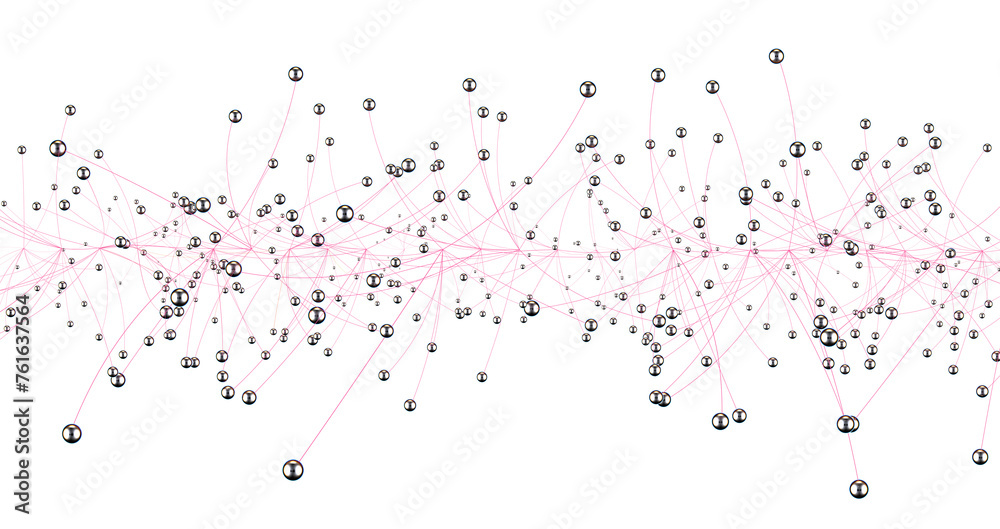 Aufkleber Abstract digital background of points and lines. Glowing plexus. Big data. Network or connection.