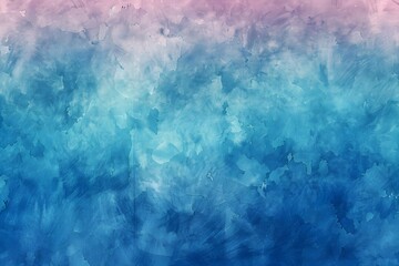 Vibrant Watercolor Blue and Pink Background with Impressionistic Texture and Memphis Style Details - obrazy, fototapety, plakaty