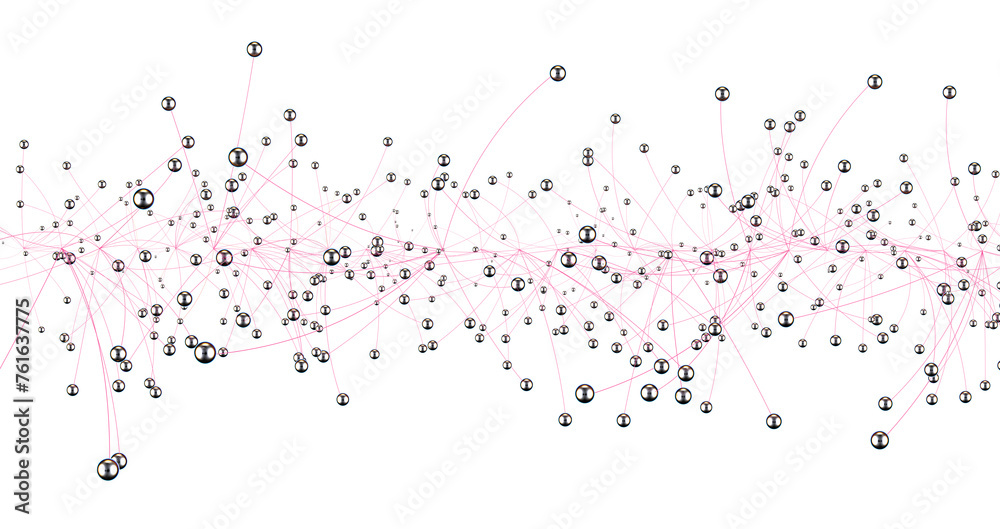 Aufkleber Abstract digital background of points and lines. Glowing plexus. Big data. Network or connection.