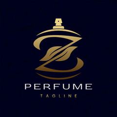Letter Z Perfume Logo Design, Elegant Luxury Scent Initial Logo