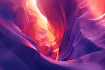 Draagtas Surreal colorful landscape inspired by Grand Canyon. Abstract colorful background image. Created with Generative AI technology © Artem