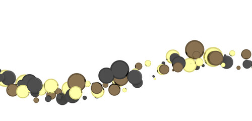 Mesmeric Moments: Mesmeric 3D Illustration Depicting Mesmerizing gold Confetti