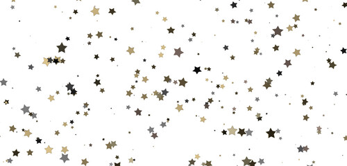Naklejka premium Astral Downpour: 3D Illustration Brings a Shower of Gold Stars