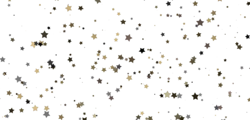 Foto op Canvas Astral Downpour: 3D Illustration Brings a Shower of Gold Stars © vegefox.com