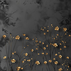 arrière plan aux petites fleurs dorées