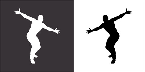 Fototapeta na wymiar IIlustration Vector graphics of dance dance icon