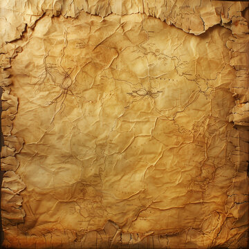 texture de parchemin avec un carte aux tr&eacute;sors