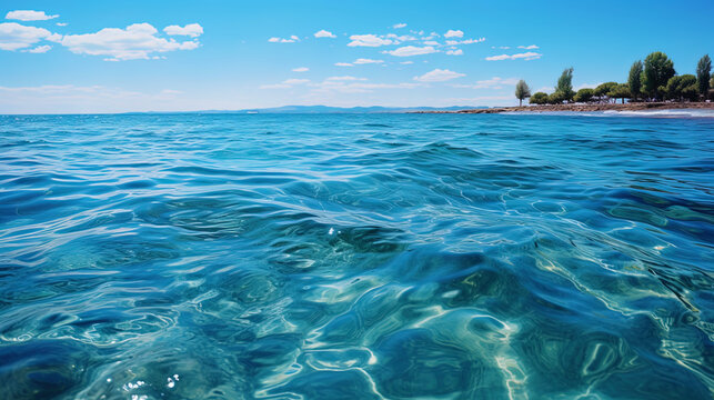 The endless sea, drowning in blue infinity, like divine bea