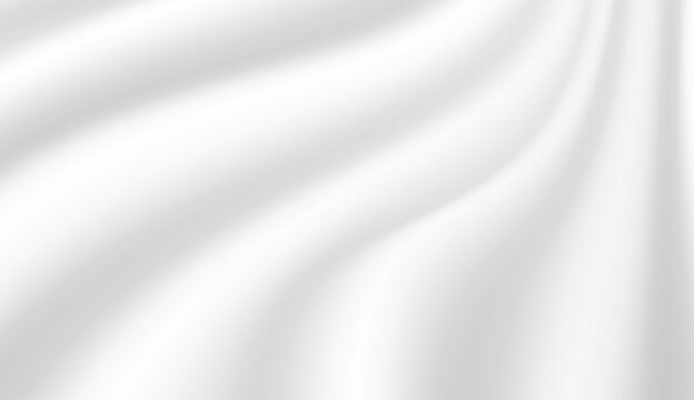 Abstract background, luxurious white fabric or fluid waves or folds of satin silk background. White silk fabric.