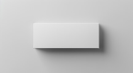 White horizontal rectangle blank box from top side far angle, Blank magnetic box package, Square sliding drawer box mockup, Generative Ai - obrazy, fototapety, plakaty