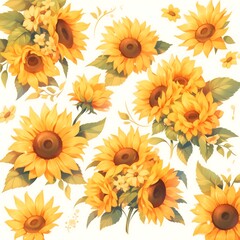 sun flowers background