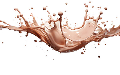 Chocolate Milk Splash on a See-Through Background