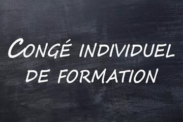 Obraz premium Congé individuel de formation tableau