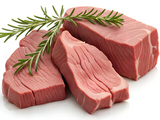 raw beef steak with rosemary