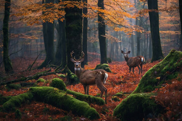 Obraz premium deer in the woods