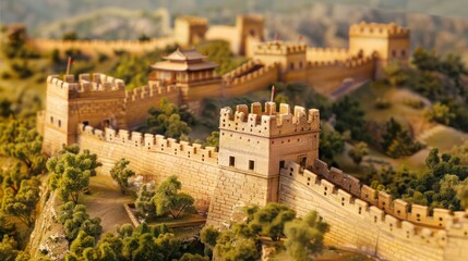 Fototapeta premium scale model of the Chinese wall