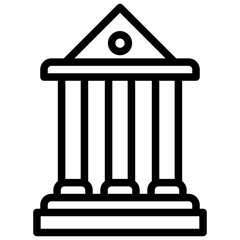 attorney law outline icon