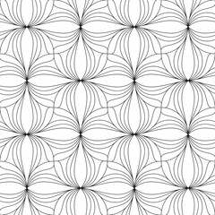 Vector seamless texture. Modern geometric background. Grid of thin threads. - 761653936