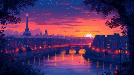 Fototapeta premium Ornate Typography European Travel Poster, generative ai