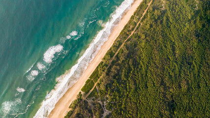 Mozambique Beach in Florianópolis, Brazil. Moçambique Beach - obrazy, fototapety, plakaty