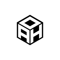 AHD letter logo design in illustration. Vector logo, calligraphy designs for logo, Poster, Invitation, etc.