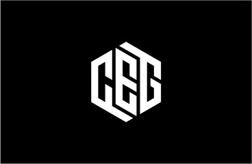 CEG creative letter logo design vector icon illustration - obrazy, fototapety, plakaty