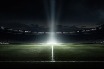 an american football stadium with spotlight