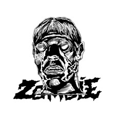 zombie head sticker image.