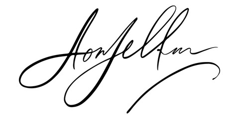 signature sample. sign vector