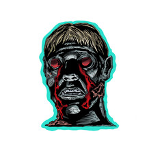 zombie head sticker image.