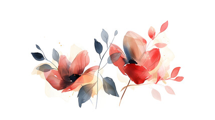 Minimalist Floral Watercolor Art