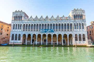 Historic Palace on the Grand Canal in Venice, Italy