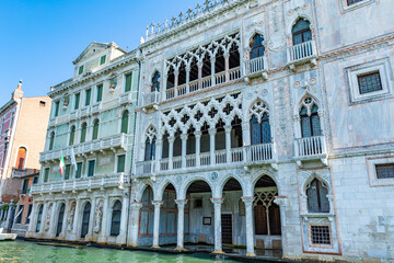 Fototapeta na wymiar Historic Palace on the Grand Canal in Venice, Italy