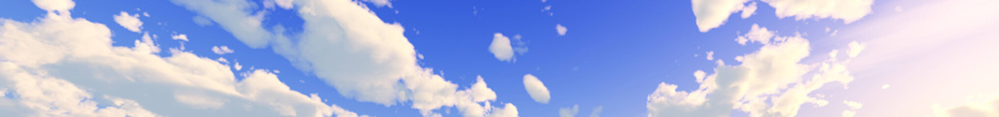 Sky with clouds, sky panorama, 3D rendering
