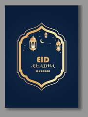 Realistic eid al-adha mubarak flyer design