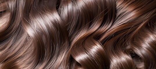 Dark hair backdrop displaying healthy, smooth, and shiny texture for visually captivating effect