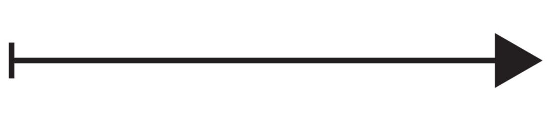 Silhouette of a bow arrow – Simple straight arrow isolated on a transparent background