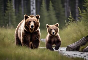 Fototapeta premium brown bear cub