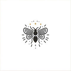 Firefly Black & White Icon 2D Logo | No Background