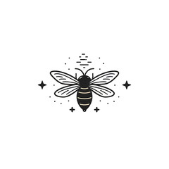 Firefly Black & White Icon 2D Logo | No Background