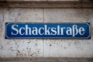 Schackstraße Straßenschild