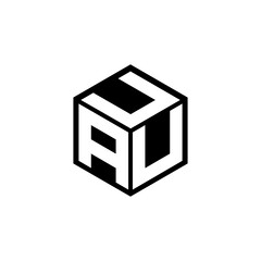 AUU letter logo design in illustration. Vector logo, calligraphy designs for logo, Poster, Invitation, etc.