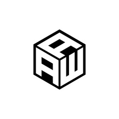 AWA letter logo design in illustration. Vector logo, calligraphy designs for logo, Poster, Invitation, etc. - obrazy, fototapety, plakaty