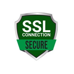 Secure SSL Encryption Logo, Secure Connection Icon Vector Illustration, SSL Certificate Icon, Secure SSL Encryption Vector Illustration 