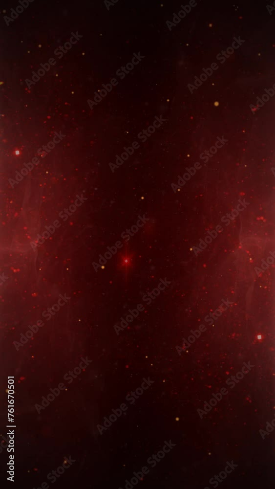 Wall mural vertical red gold particle misty atmosphere features particles and smoke flowing toward the viewer i