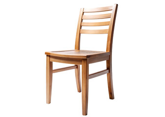 Wooden chair. isolated on transparent background.