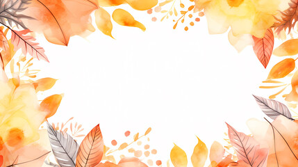 Naklejka na ściany i meble Watercolor abstract background autumn collection