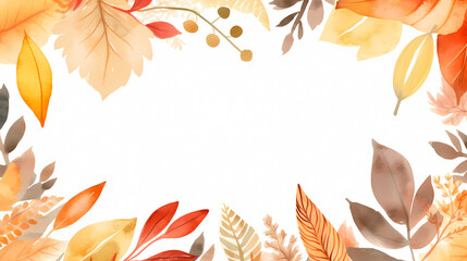 Watercolor abstract background autumn collection